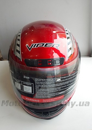 Шлем Viper, красный глянец.