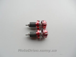 Відбійники керма мотоцикла (червоні, L-70мм).