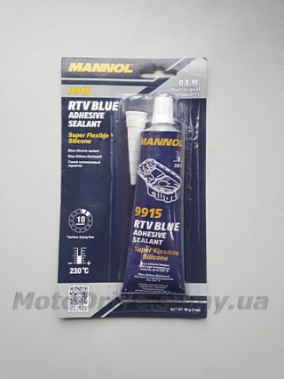 Силиконовый герметик синий Mannol 9915 RTV blue Adhesive  Sealant, 85 g.