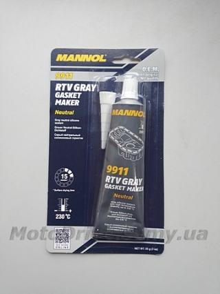 Силиконовый герметик серый Mannol 9911 RTV Grey Gasket Maker, 85 g.
