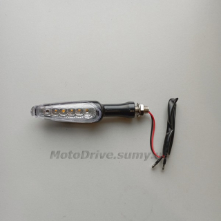 Поворот мото LED (L-120 мм, желтый, 1 шт).