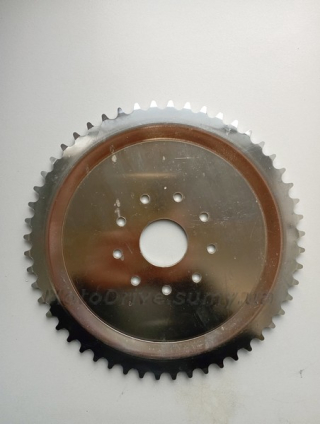 Звезда трансмиссии (задняя) веломотора 52 зуба.