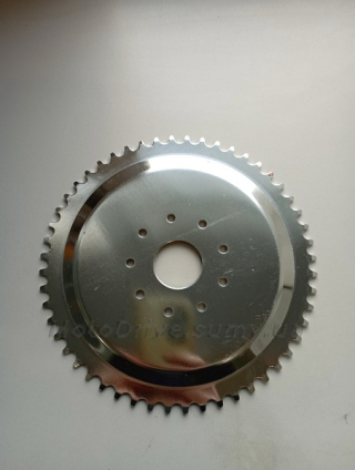 Звезда трансмиссии (задняя) веломотора 52 зуба.