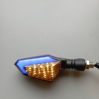 Поворот мото LED (L-105 мм, желтый + габарит, 1 шт).