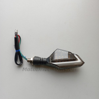 Поворот мото LED (L-105 мм, желтый + габарит, 1 шт).