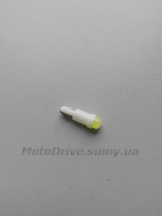 Лампа діодна 12V (біла, мікрошка, T5 W2, безцокольна).