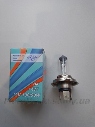 Лампа фари H4 12v 100/90w (галоген).
