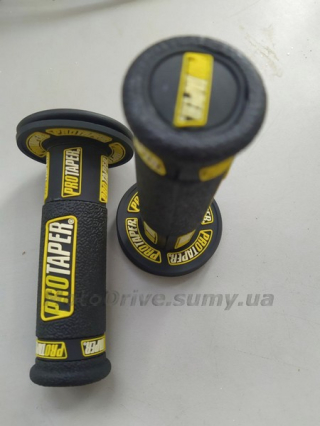 Ручки руля ProTaper (пар, резиновые, желтые, L-125 мм).