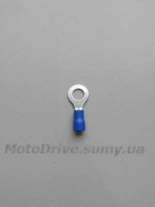 Клемма АКБ с изоляцией синего цвета (Ø5 мм).