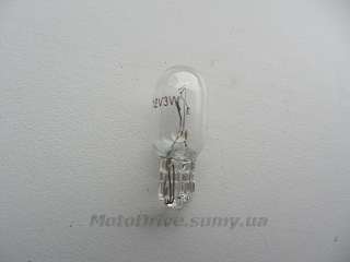 Лампа 12V 3W (біла, безцокольна).