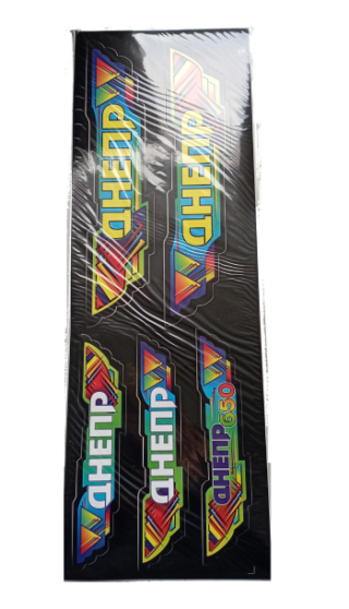 Наклейки Днепр (48х17 см, черный фон, набор).