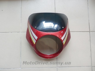 Обтічник на мотоцикл (червоний, під круглу фару).