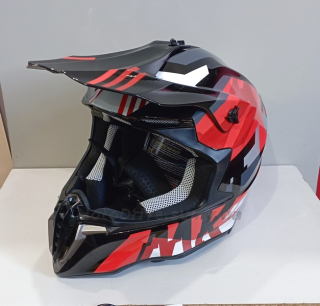 Шолом IROS HD-806 (кросовий) Gloss Black/Red.