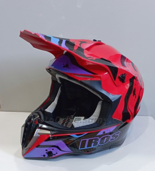 Шолом IROS HD-806 (кросовий) Gloss Black/Pink.