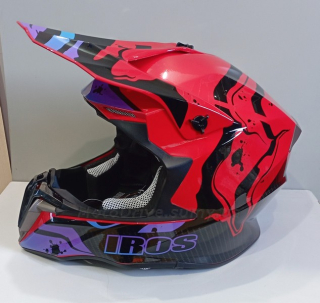 Шолом IROS HD-806 (кросовий) Gloss Black/Pink.