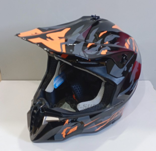 Шолом IROS HD-806 (кросовий) gloss Black/Orange.