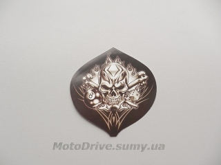 Наклейка декор Skull (9х9 см).
