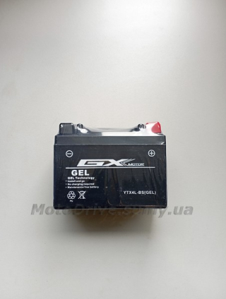 Акб 12V 4A GEL (113x68x86, черный) GxMotor.
