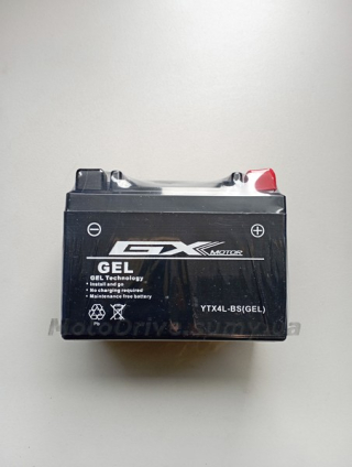 Акб 12V 4A GEL (113x68x86, черный) GxMotor.