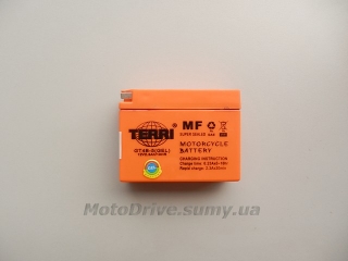 Акб 12V 2.3А гелевий (113x39x87, помаранчевий) TERRI.