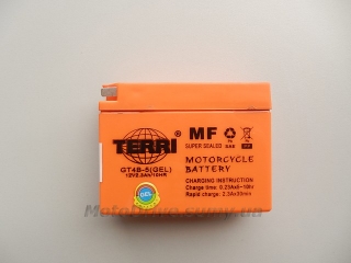 Акб 12V 2.3А гелевий (113x39x87, помаранчевий) TERRI.