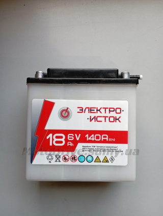 АКБ 6 V 18А кислотный (144x76x140, под клемму) Электро Исток.