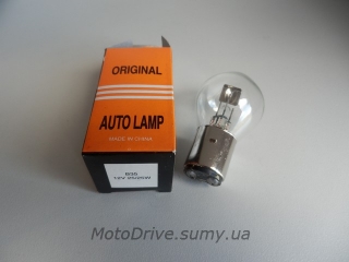 Лампа BA20D (2 вуса) 12V 25W/25W ("груша")