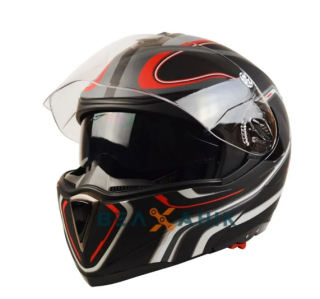 Шлем IROS HD-701 (модулятор) Gloss Black-Red-White.