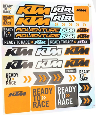 Наклейки KTM (25х30см).