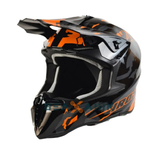 Шлем IROS HD-806 (кроссовый) gloss Black/Orange.