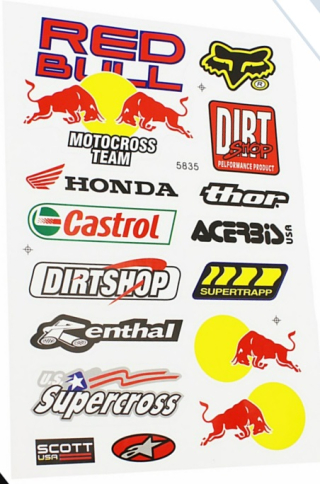 Наклейки Red Bull (27х18 см).