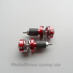 Відбійники керма мотоцикла (червоні, L-70мм).