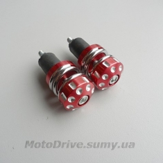 Відбійники керма мотоцикла (червоні, L-70мм).