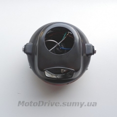 Фара кругла (чорна, Ø160 мм) Дельта, Альфа.