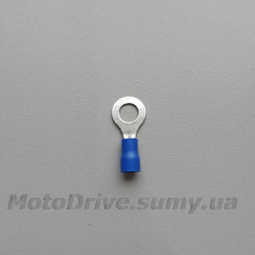 Клемма АКБ с изоляцией синего цвета (Ø5 мм).
