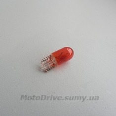 Лампа Т10 12V 3W (желтая, безцокольная).