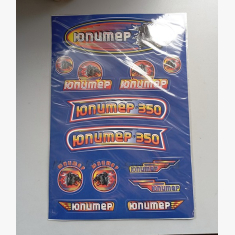 Наклейки Юпитер (33х22 см, синий фон, набор).