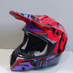 Шолом IROS HD-806 (кросовий) Gloss Black/Pink.
