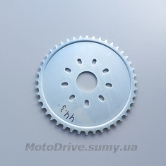 Звезда трансмиссии (задняя) веломотора 44 зуба.