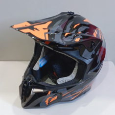 Шолом IROS HD-806 (кросовий) gloss Black/Orange.