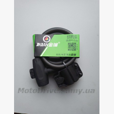 Замок противоугонный тросовый JINJIAN ( 1200х10мм, под ключ, крепеж за трубу сидения).